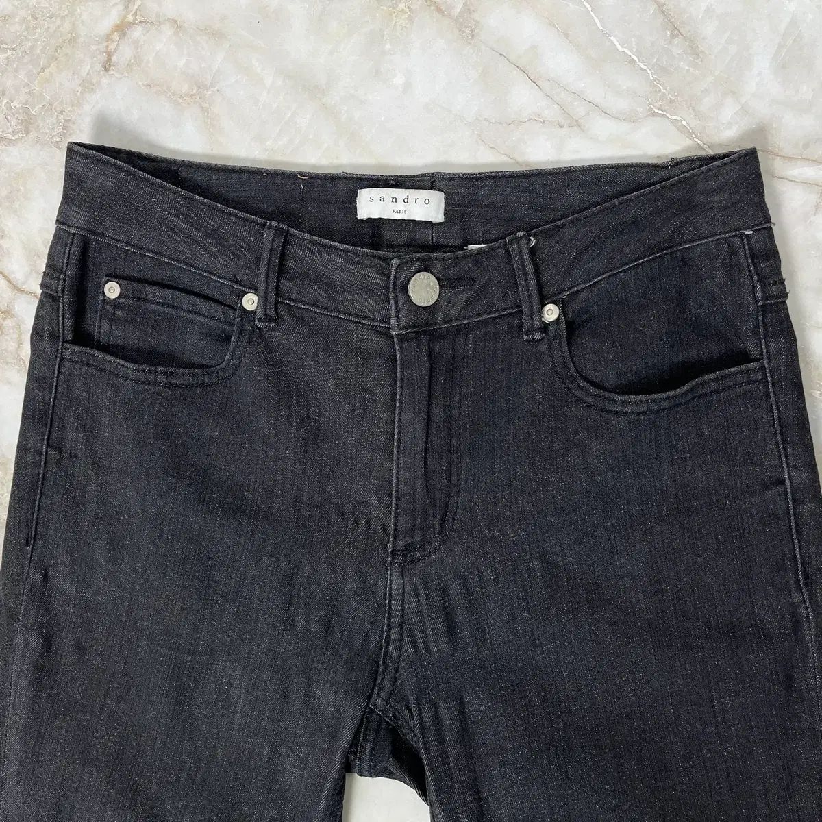  SANDRO サンドロ レディース スリムフィット ブラックジーン デニム パンツ ブラック 26-27 その他 デニム ジーンズ