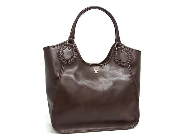 ANNASUI アナスイ レザー ショルダー トートバッグ 肩掛けかばん レディース ブラウン系 FN 9012