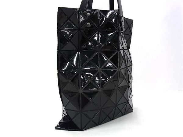 BAO ISSEY MIYAKE バオバオイッセイミヤケ ルーセント PVC ハンドバッグ トート ショルダー 肩掛け ブラック系 FN 8607