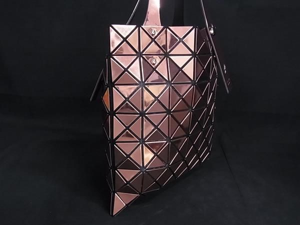 BAO ISSEY MIYAKE バオバオイッセイミヤケ プリズム プラチナム PVC ハンドバッグ トート ピンクゴールド系 FN 8606