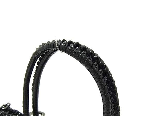 アンテプリマ ワイヤーバッグ PVCワイヤー チェーン 2 WAY ショルダー ハンドバッグ ブラック系 FN 9070