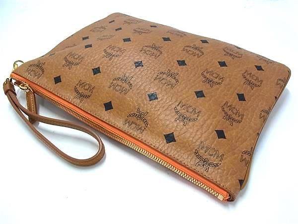  MCM エムシーエム モノグラム ヴィセトス柄 レザー クラッチバッグ セカンドバッグ ブラウン系 FN 8623 その他 バッグ