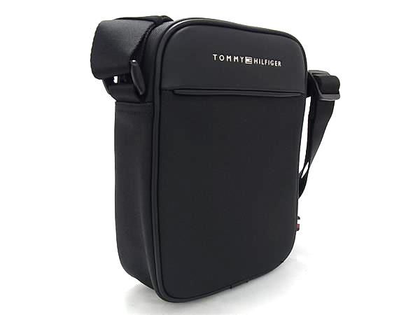 TOMMY トミーヒルフィガー レザー ショルダーバッグ クロスボディレ ディース ブラック系 FN 8626