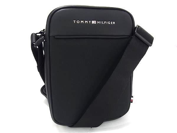 TOMMY トミーヒルフィガー レザー ショルダーバッグ クロスボディレ ディース ブラック系 FN 8626