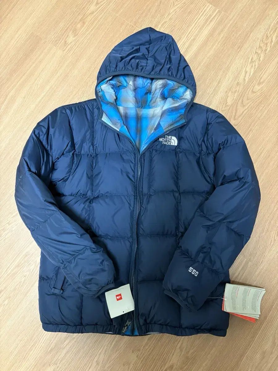 THE NORTH FACE ザノースフェイス 550 リバーシブル BOYS PLANET ボイプラ XL チェック ネイビー