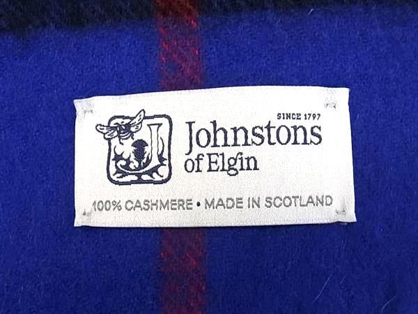  Johnstons of Elgin ジョンストンズ オブ エルガン カシミヤ マフラー ストール ショール 防寒具 ブルー系 FN 9482 マフラー 小物