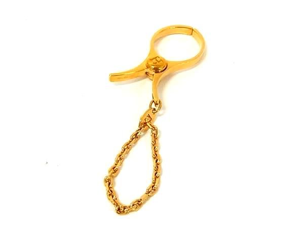 HERMES エルメス フィルー グローブホルダー 手袋ホルダー チャーム レディース メンズ ゴールド系 FW 0075