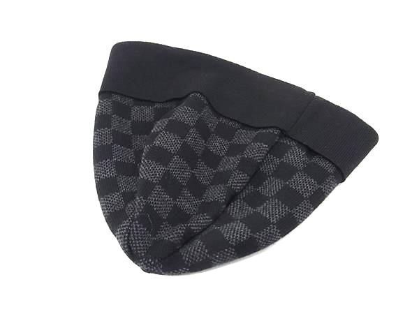 LOUIS VUITTON ルイヴィトンM 74197 ボネ プティ ダミエ ウール ニット帽 帽子 ブラック系 FR 7720