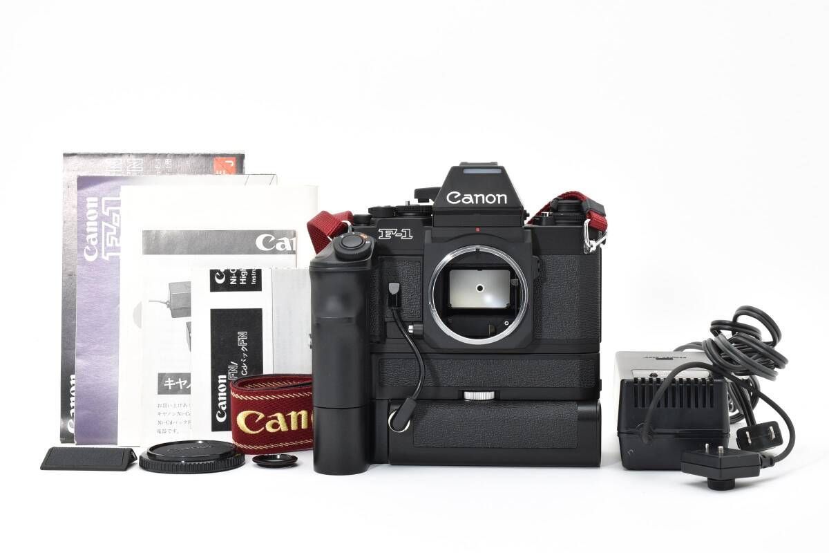 級 キヤノン Canon F 1 AEファインダー AE MOTOR DRIVE FN モータードライブ 説明書付き 058