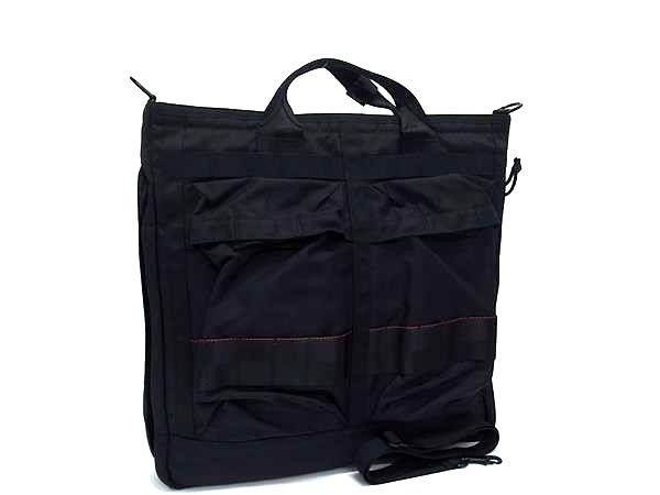 ブリーフィング ビームスプラスコラボ キャンバス 2 WAY コックピットバッグ ハンドバッグ ブラック系 FV 4730