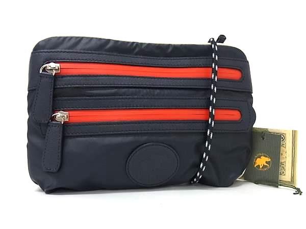 HUNTING WORLD ハンティングワールド バチュークロス ショルダーバッグ ポシェット レディース ネイビー系 FV 4879