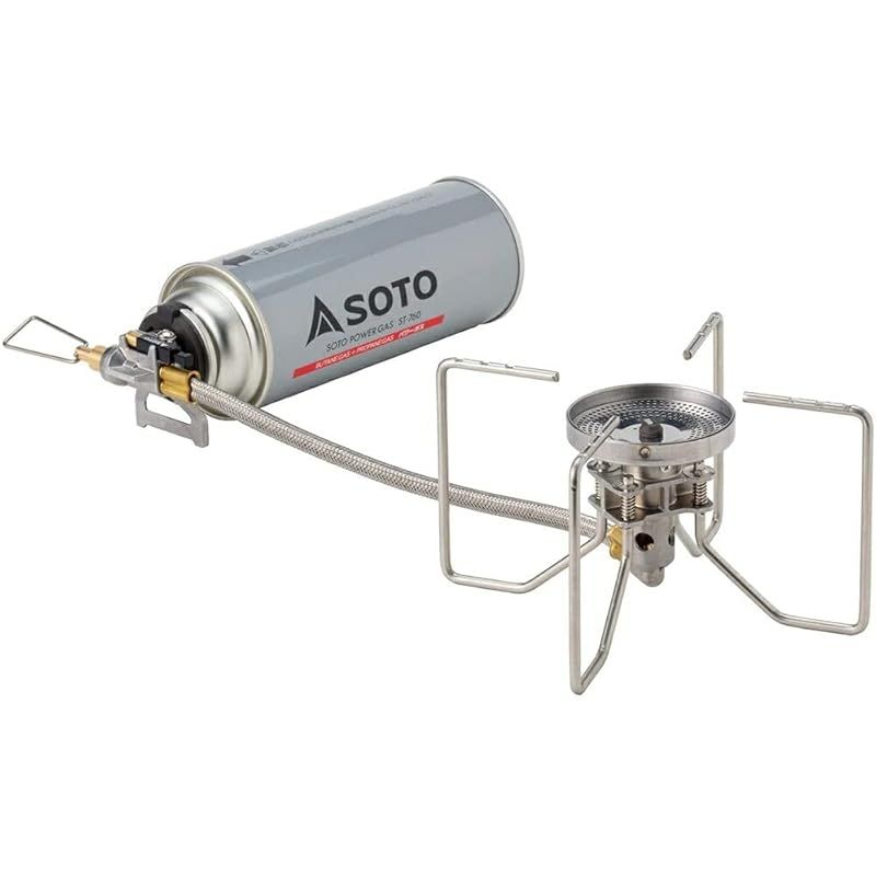 ソト SOTO シングルバーナー レギュレーター搭載 高火力 風に強い CB缶 分離型 アウトドア 防災 キャンプ ソロ デュオ グループ レギュレーターストーブ FUSION フュージョン ST 330 1
