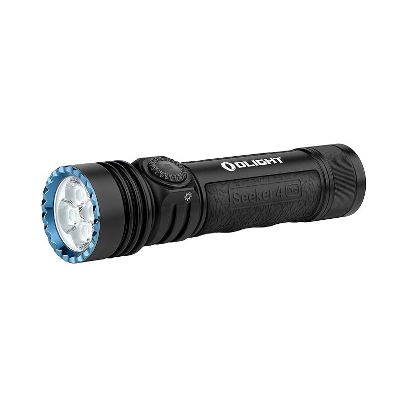 OLIGHT オーライト Seeker 4 Pro LEDライト 懐中電灯 超明るい 4600ルーメン 最長射程260 m 充電式 Type-C充電 防災 アウトドア 工事用 高耐久 防水IPX 8 耐衝撃 残量表示 キャンプ 登山 夜釣り 停電対策 非常用 0