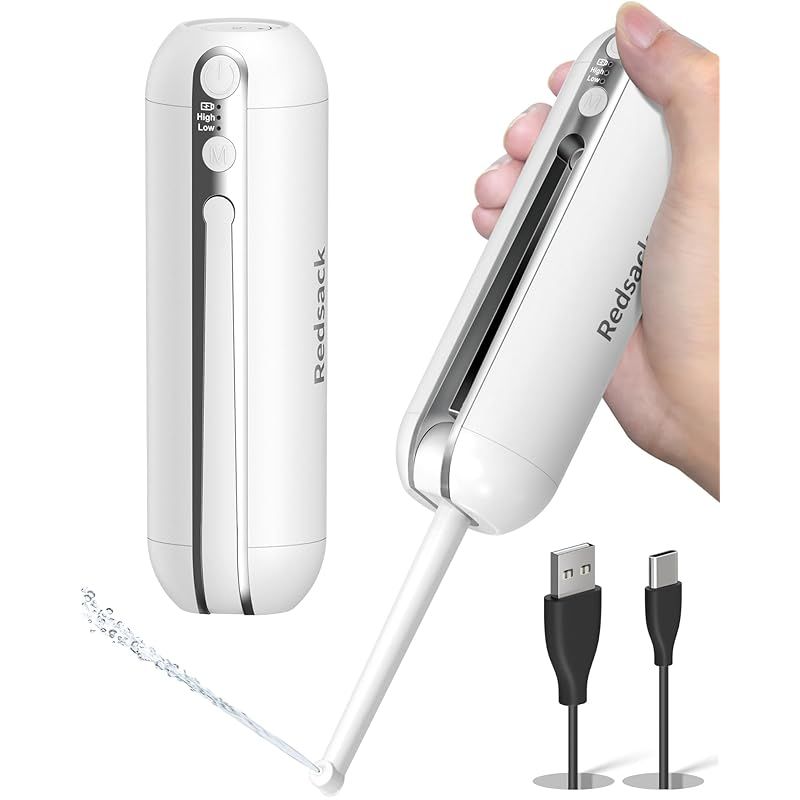 Redsack 充電式携帯用ウォシュレット旅行 電動携帯おしり洗浄器 強力 簡易 ハンディ 折りたたみ式 ポータブルビデ USB C充電 200 ml水タンク 自宅 アウトドア 災害時 停電時 緊急時 災害対策の備蓄 防災衛生グッズ 非常用トイレ用品 仮設 1