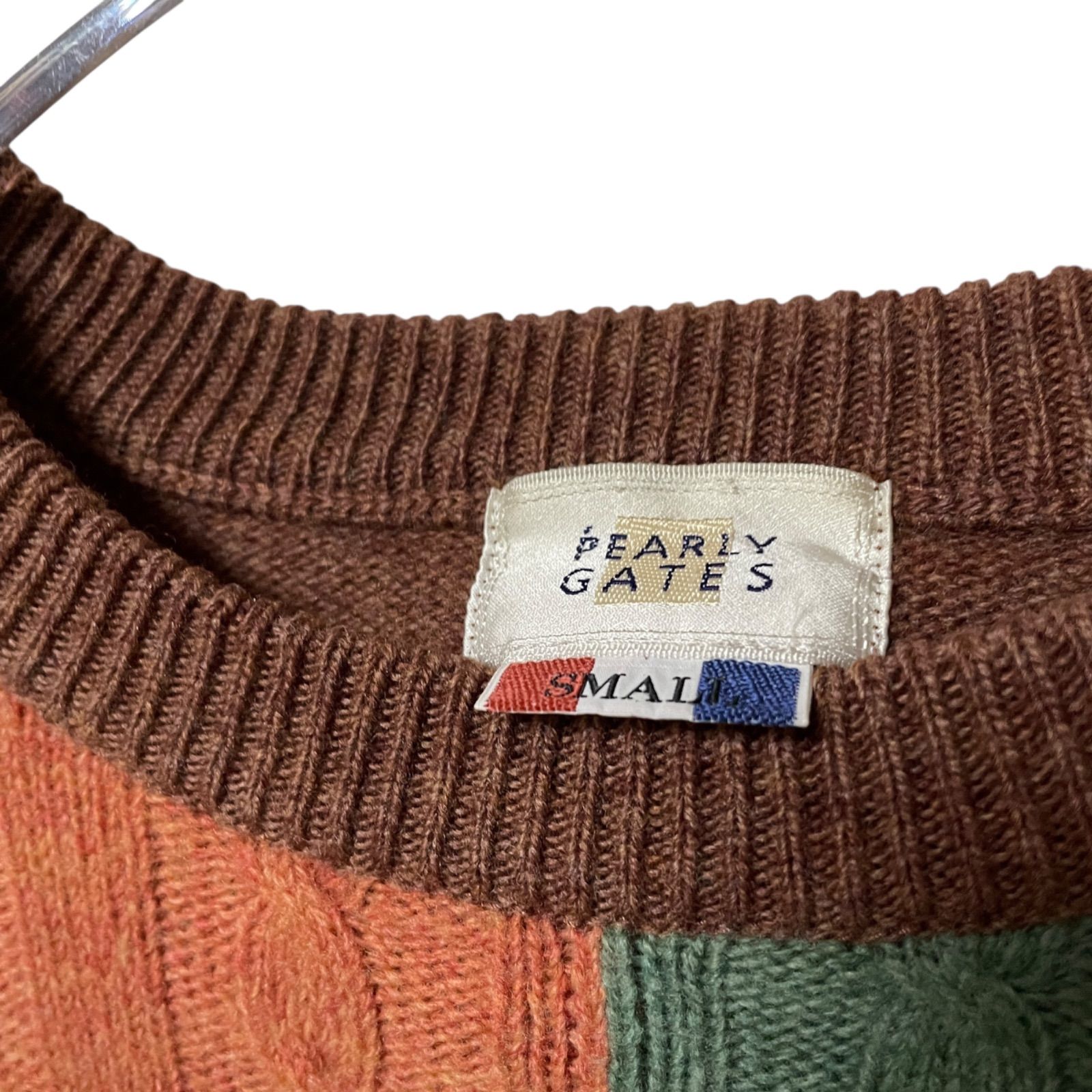 パーリーゲイツ ケーブルニット セーター クレイジーパターン マルチ