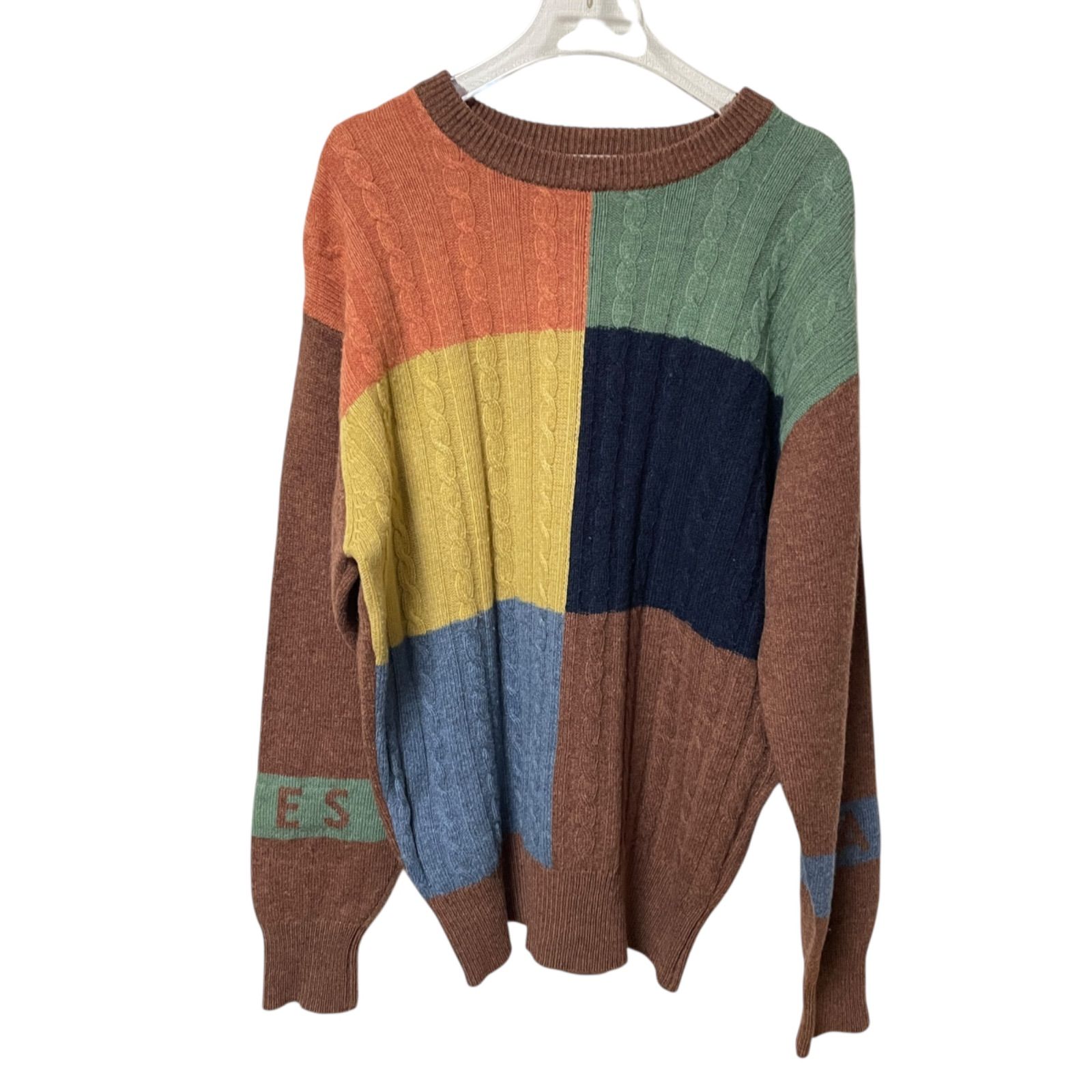パーリーゲイツ ケーブルニット セーター クレイジーパターン マルチ