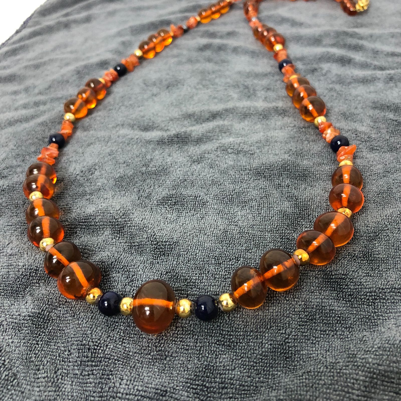  ネックレス 琥珀 アンバー 刻印SILVER SGAW 10-8473 ネックレス アクセサリー