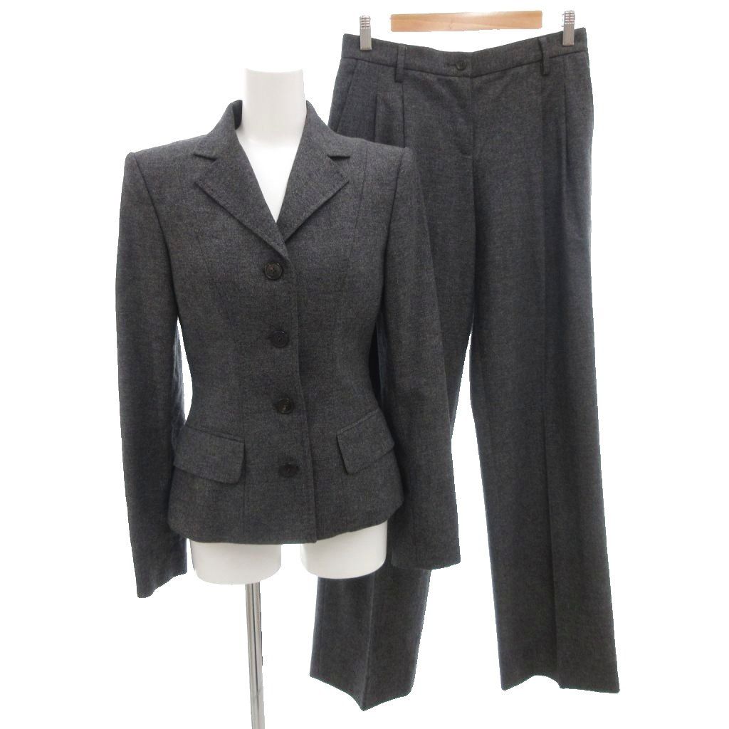 ドルチェ-ガッバーナ ドルガバ DOLCE-GABBANA セットアップ スーツ ジャケット パンツ ウール 40 グレー FF GY 62