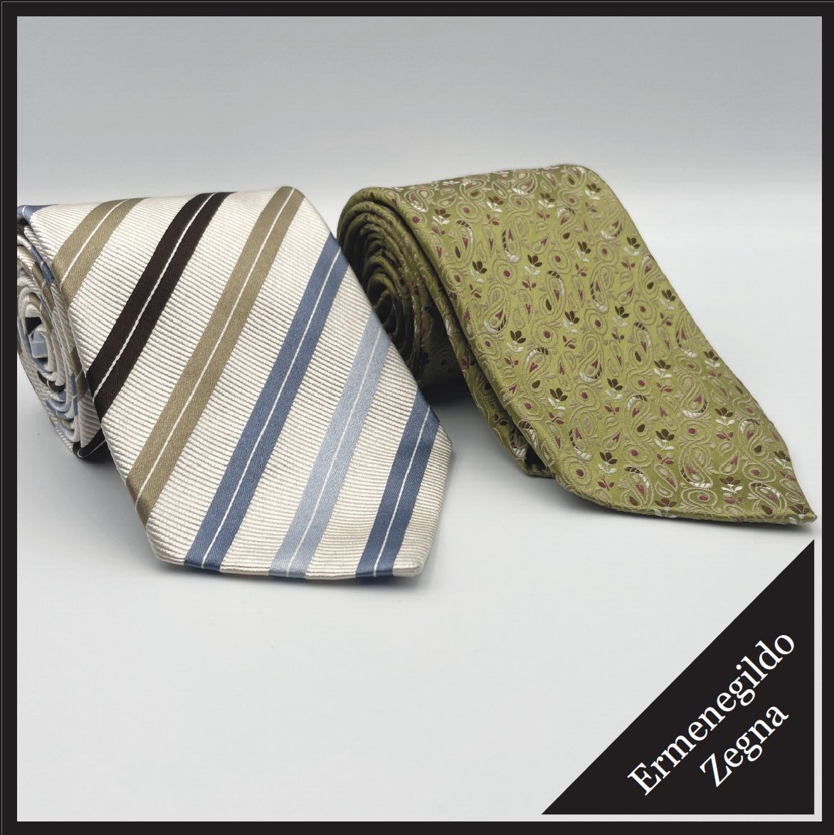 3451✨極美品✨エルメネジルドゼニア ネクタイ 総柄 花柄 ZEGNA（ゼニア） エルメネジルドゼニア ネクタイ シルク おしゃれ 8cm