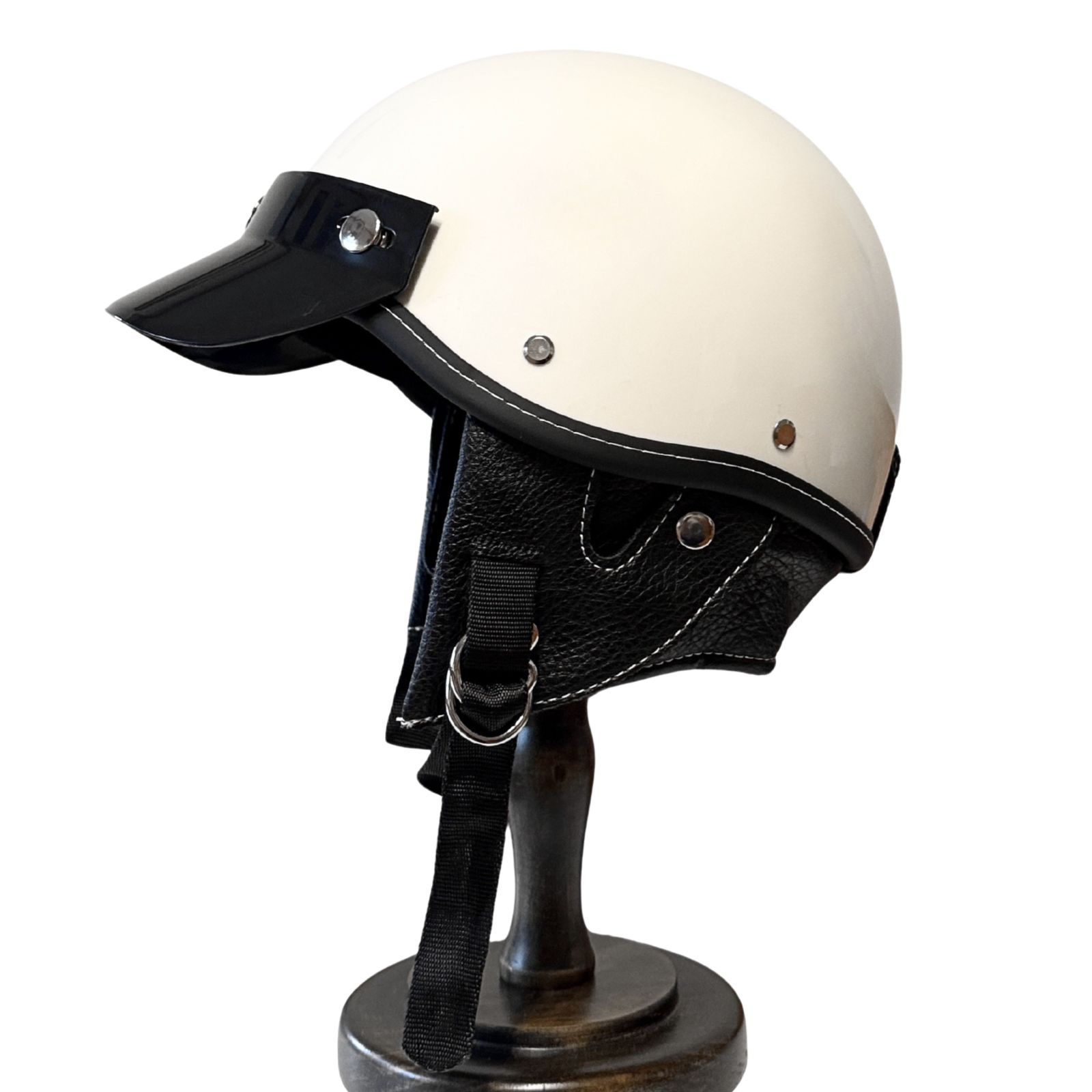 ショーティー ハーフヘルメット ホワイト 半キャップ コルク半