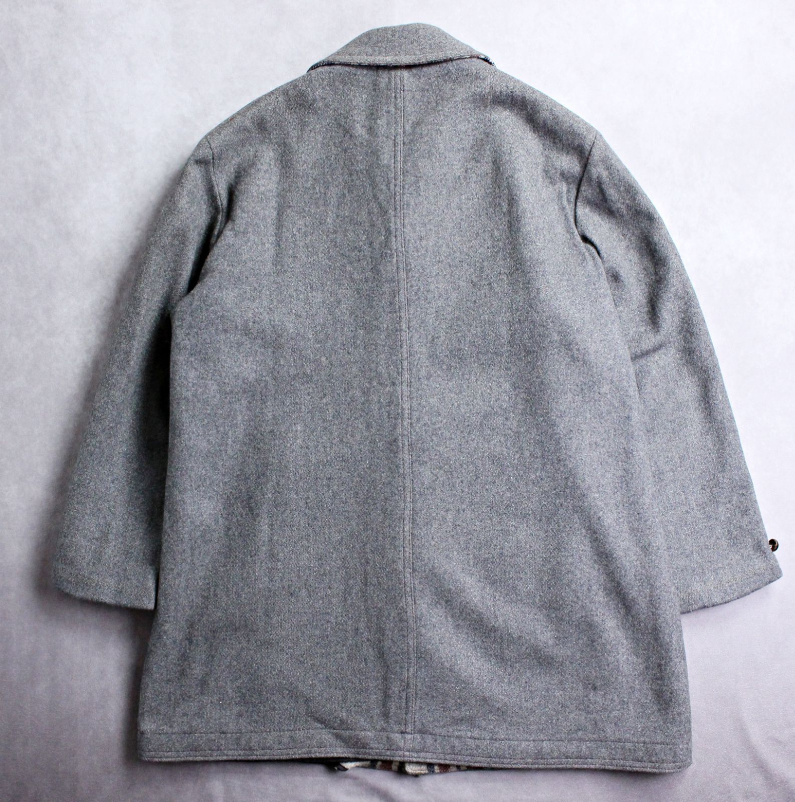 ENGLISH SQUIRE】70～80s ビンテージ ウールコート 裏地チェック