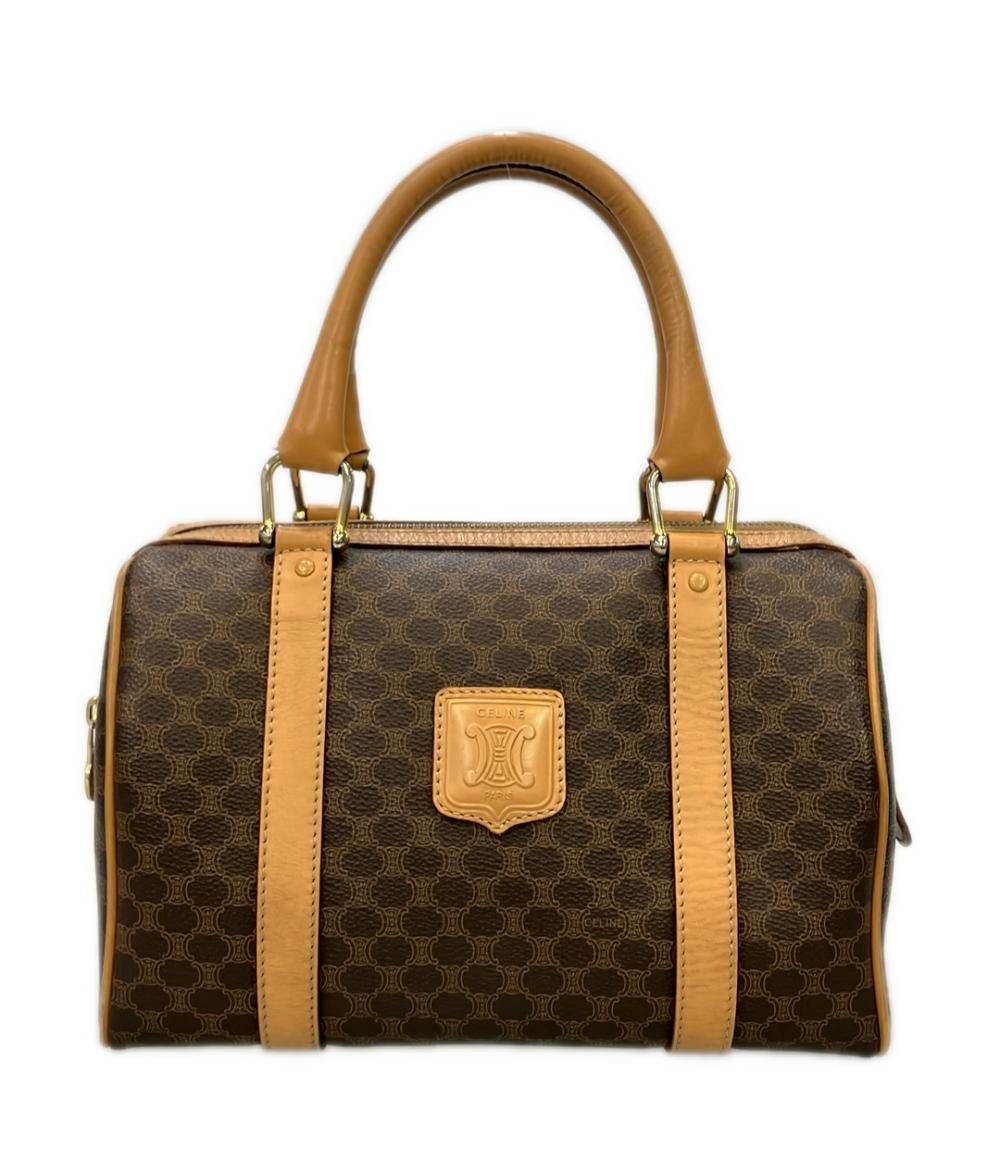 【美品 鑑定済】celine セリーヌ ハンドバッグ マカダム ミニボストン CELINE セリーヌ マカダム柄 ミニボストン ハンドバッグ