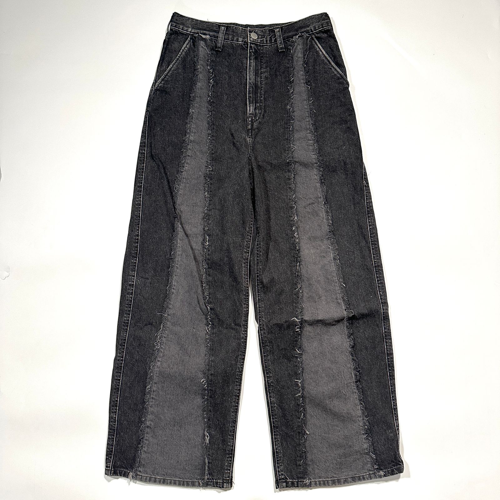 JieDa ジエダ デニムパンツ ジーンズ ブラック 黒 革パッチ JIE-ST32