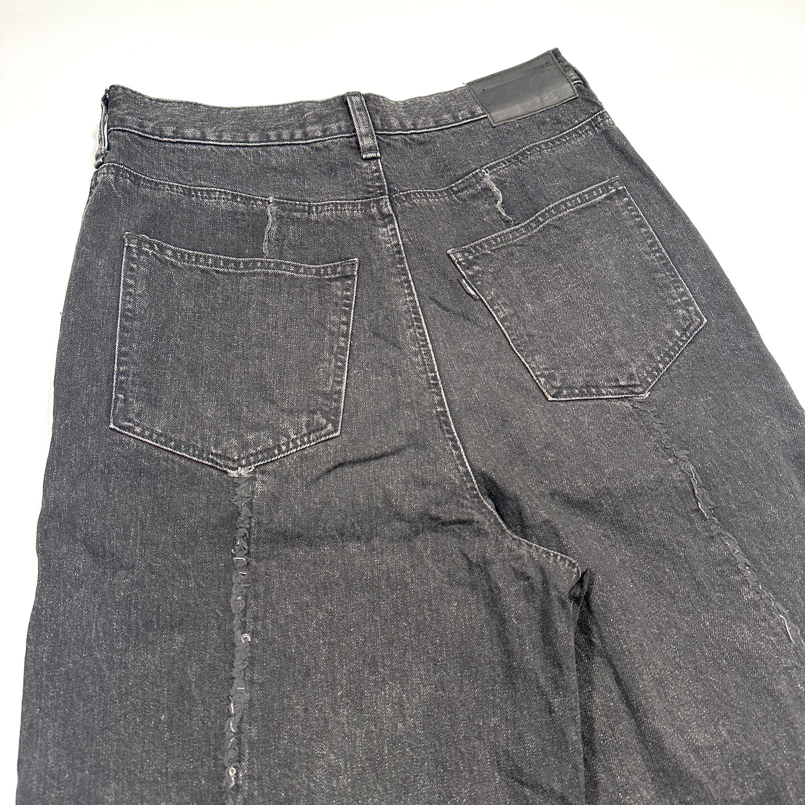 JieDa ジエダ デニムパンツ ジーンズ ブラック 黒 革パッチ JIE-ST32