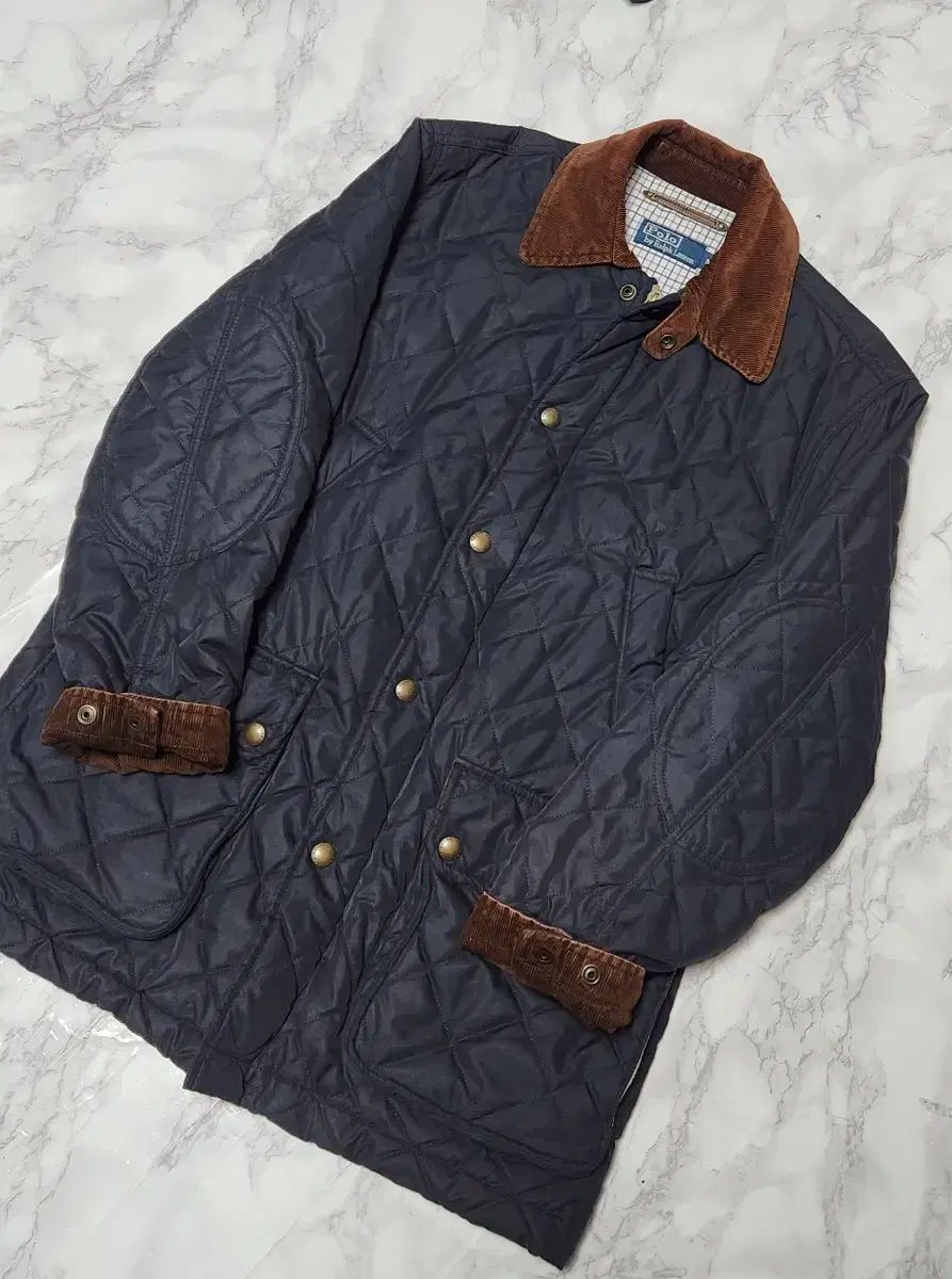 ポロラルフローレン キルティング コーデュロイ ネイビー ジャケット