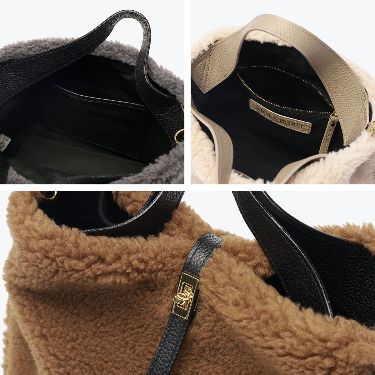 正規品】 ヴィオラドーロ トートバッグ レディース ふわふわ もこもこ