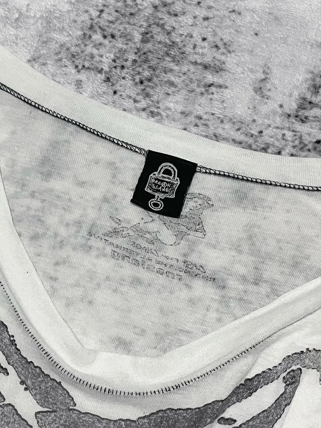  rnaslang 00 s ボーン ルーズT 長袖 Tシャツ カットソー