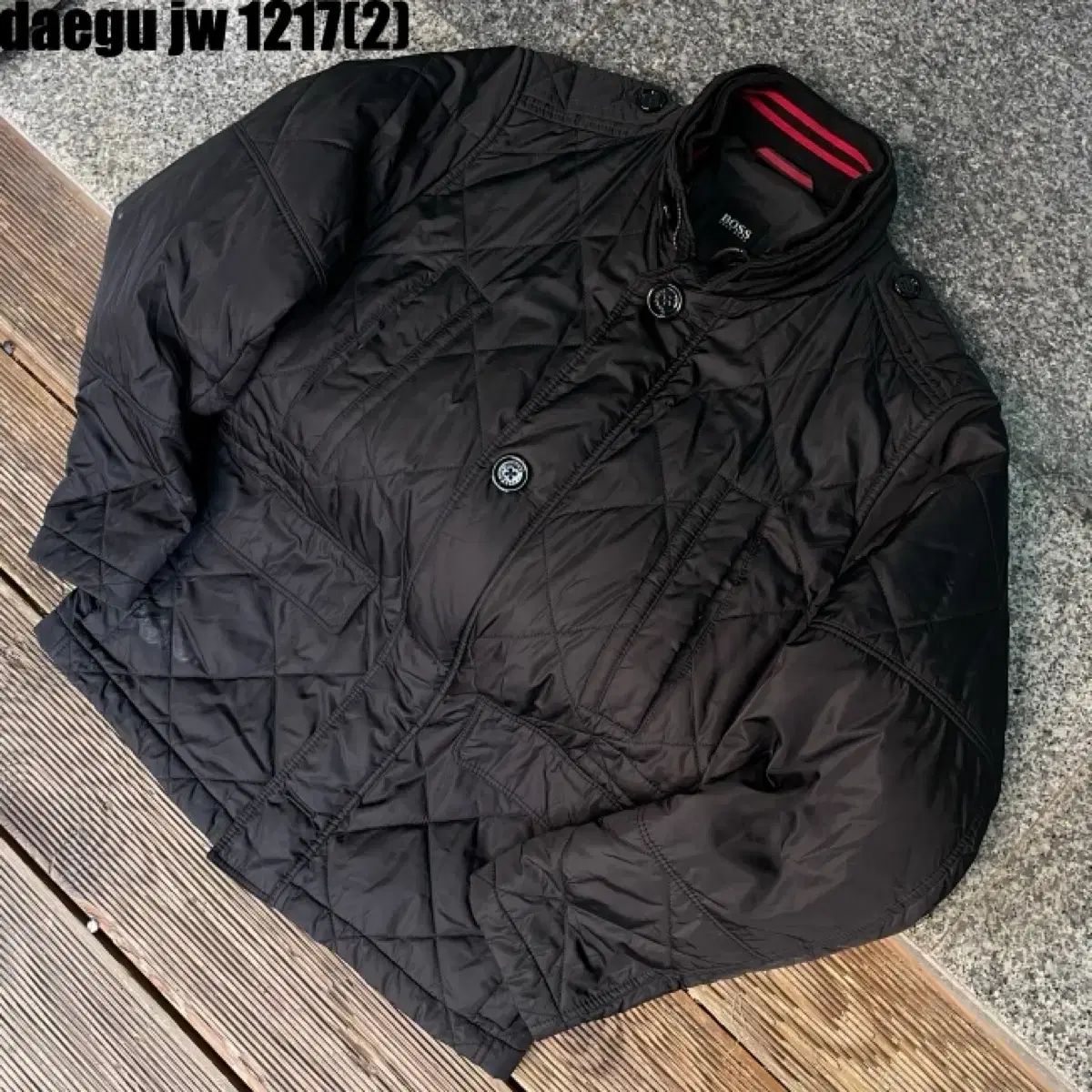 BOSS ブラック キルティング ジャケット L - メルカリ