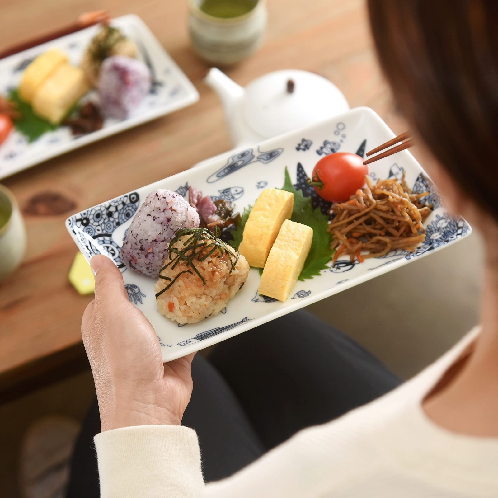 natural69 セット商品 【 波佐見焼 】 【QA115】 cocomarine 長角皿 2