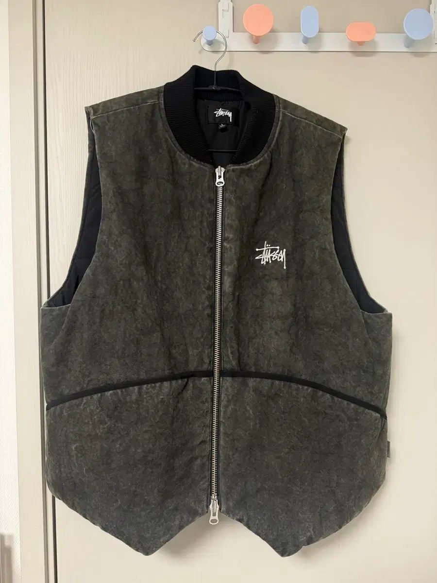 STU ウォッシュド ブラック ベスト L