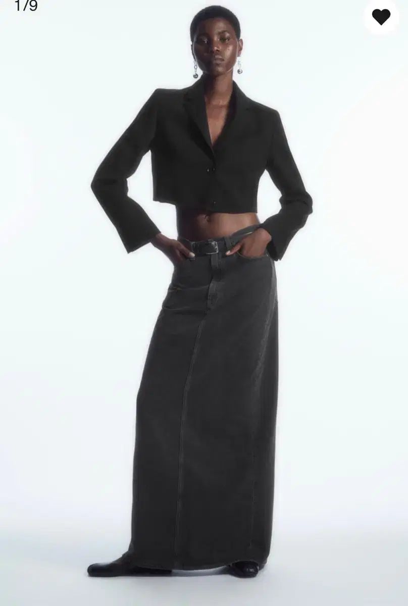 Cosコス デニム マキシ スカート 36