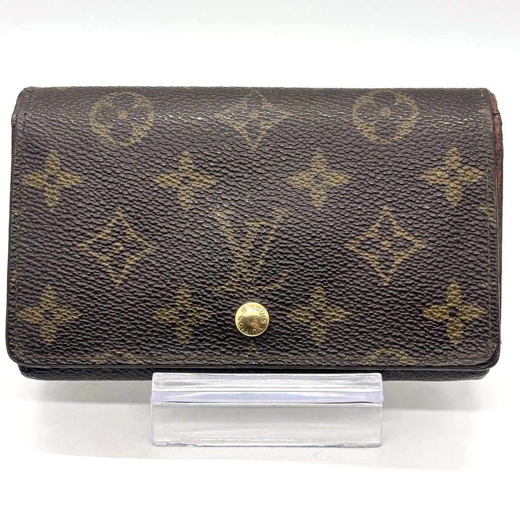 気取らず持てる王道ヴィトン LOUIS VUITTON ルイヴィトン 二つ折り財布 モノグラム ポルトモネビエ トレゾール M 61730 ブラウン