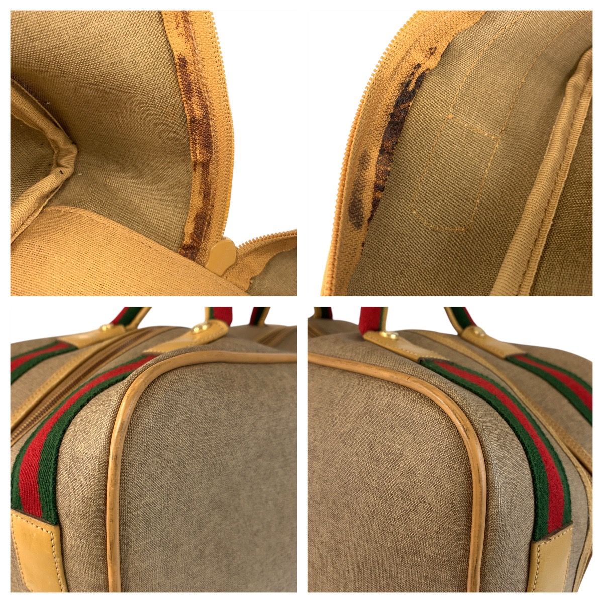  GUCCI グッチ ヴィンテージ シェリーライン ベージュ PVC 012 39 4863 ボストンバッグ 男女兼用 レディース 506697 ボストンバッグ 旅行用バッグ バッグ