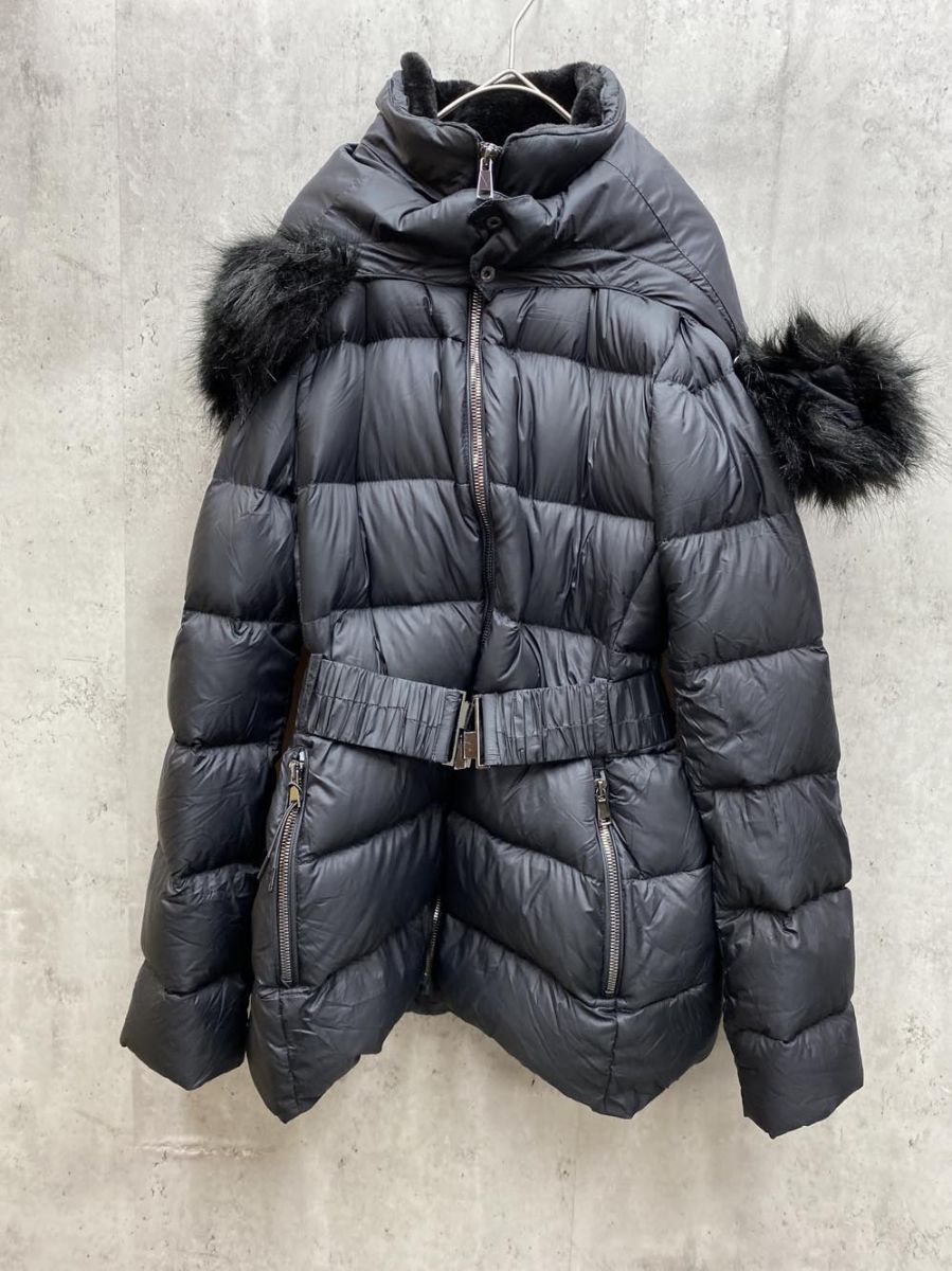 ZARA ザラ ベルト フェイクファーフード付き ダウン ジャケット