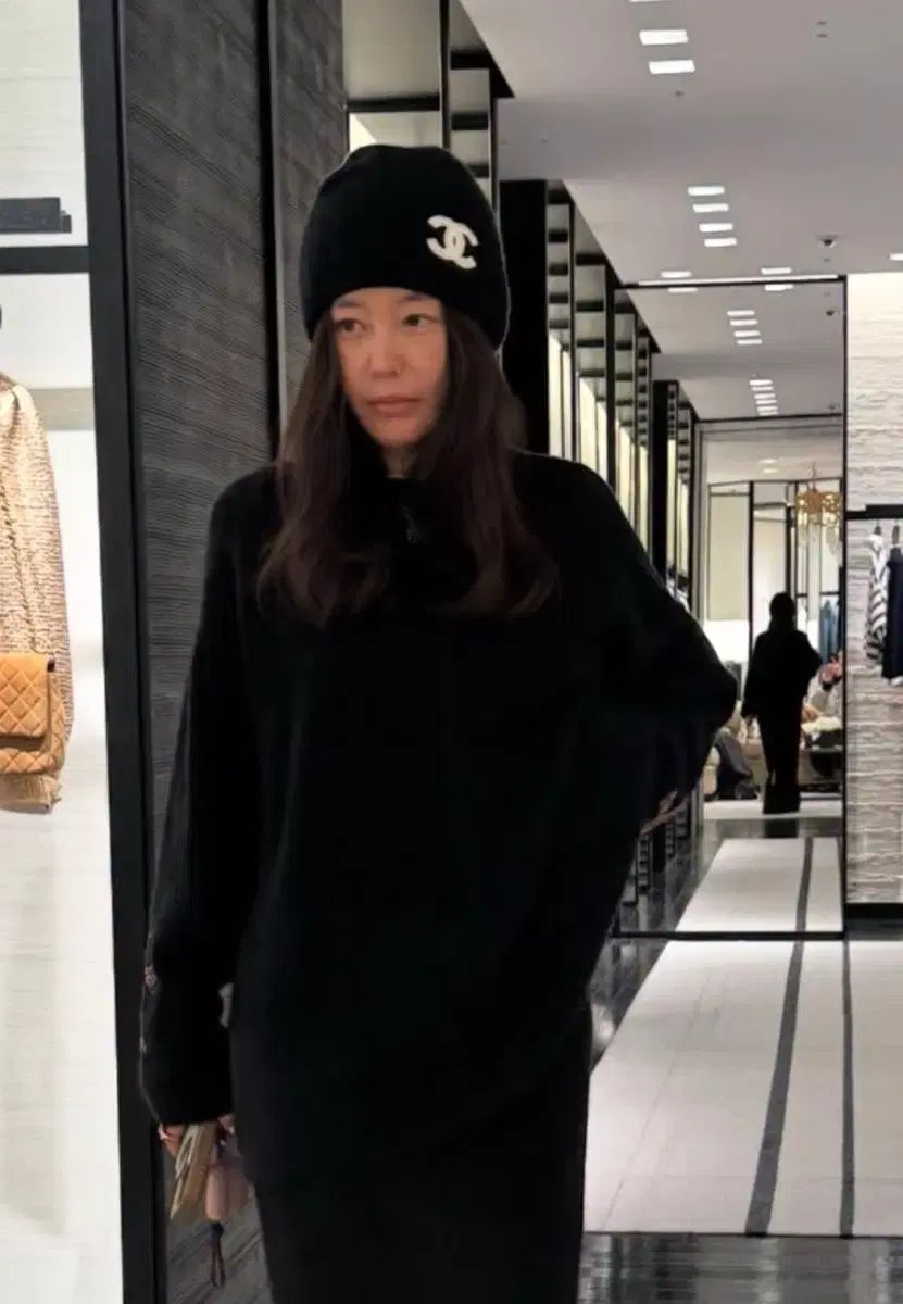 シャネル 26 c カシミア ビーニー ブラック