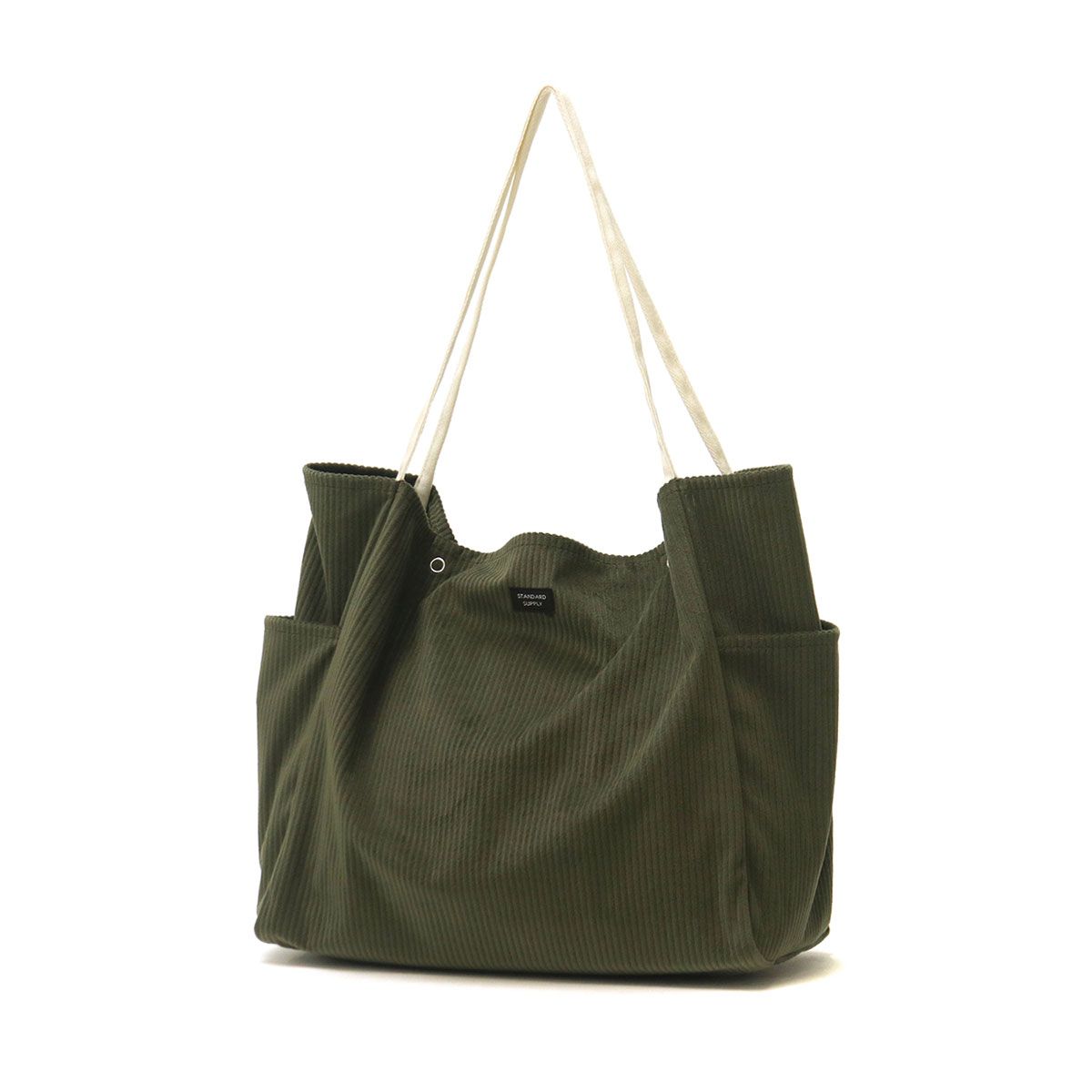 スタンダードサプライ トートバッグ トート レディース メンズ ブランド A4 STANDARD SUPPLY 軽い 軽量 横 DAILY CORDUROY TOTE M OLIVE