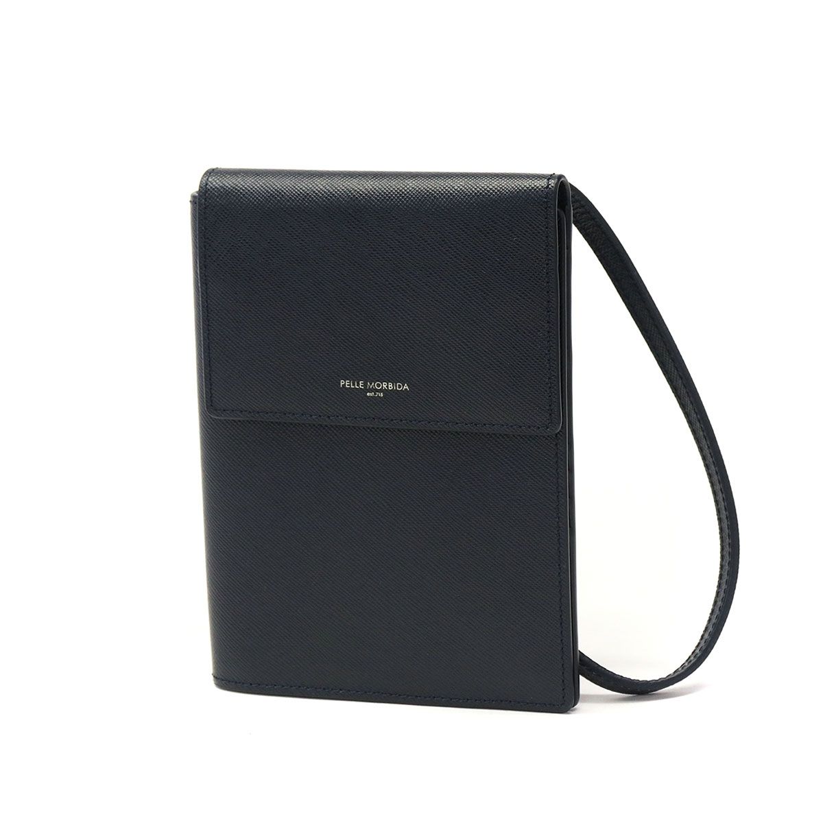 ペッレモルビダ パスポートケース PELLE MORBIDA Barca バルカ 斜めがけ 本革 メンズ BA 523 ネイビー