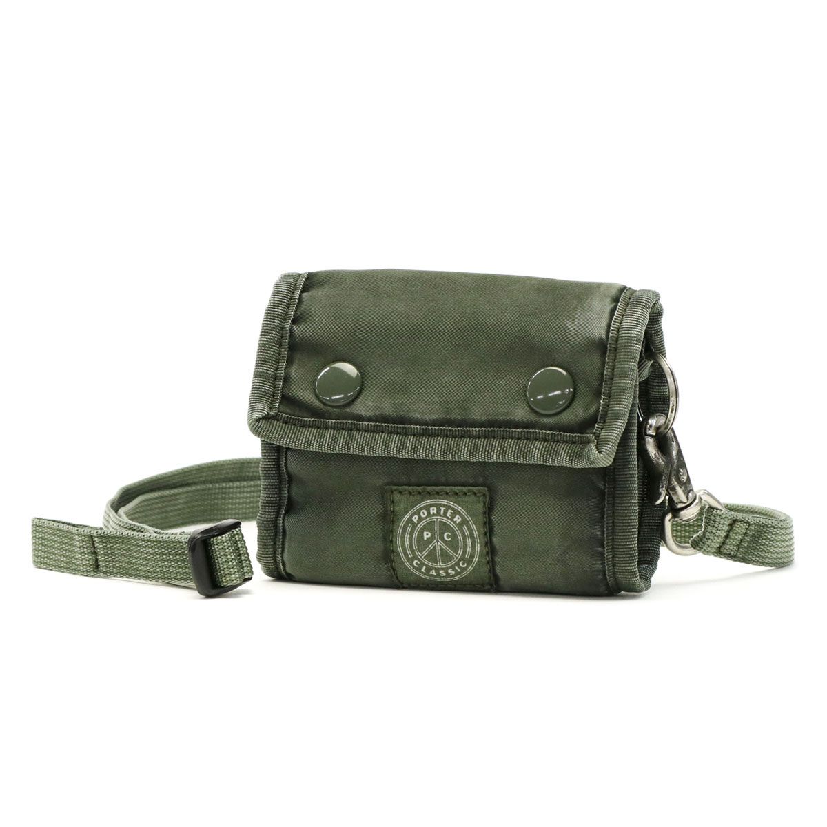 当店 Porter Classic ポータークラシック 三つ折り財布 スーパーナイロン SUPER NYLON ネックウォレット 別注 PC-015-1665 オリーブ 52