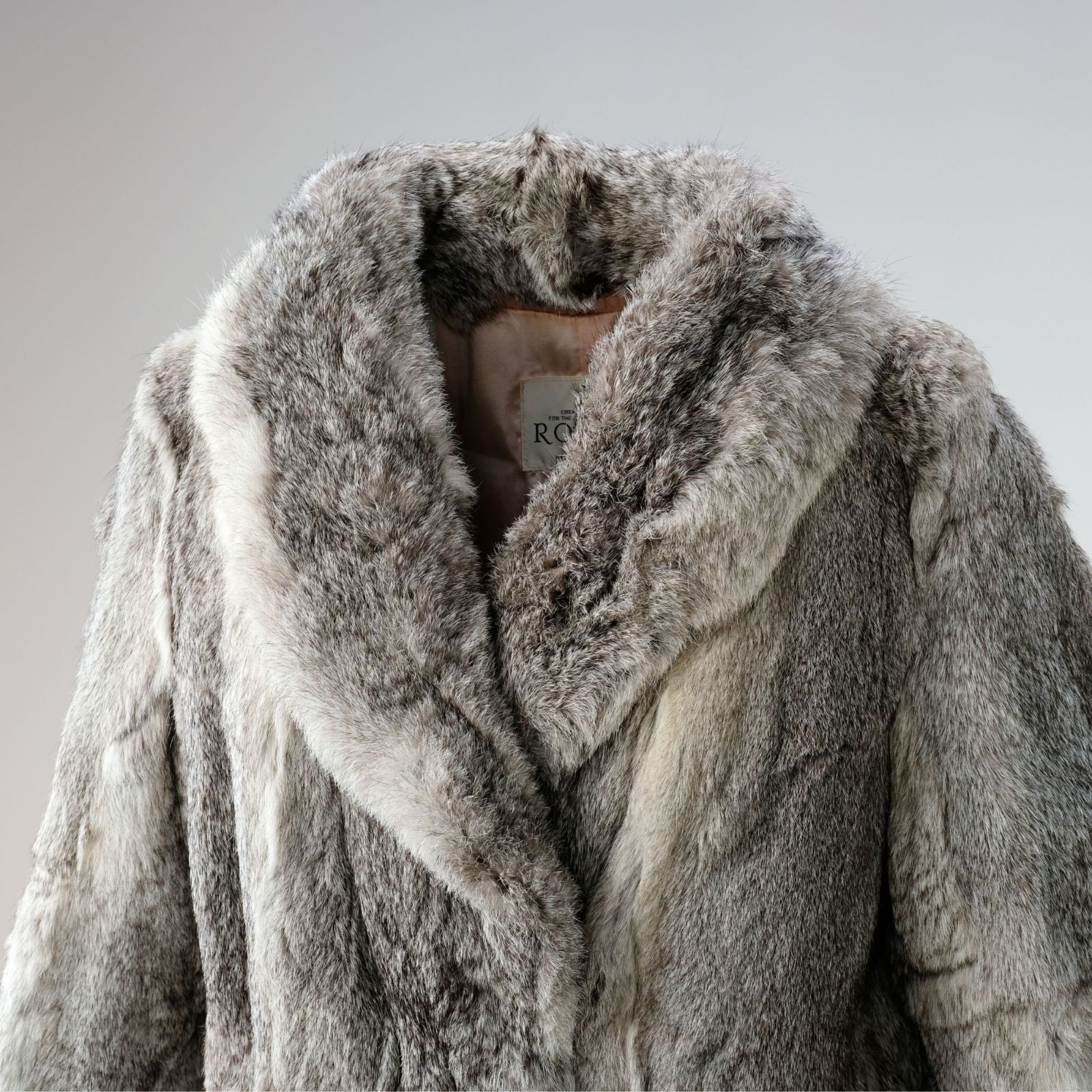 ROTINY 本物 FUR ロティニー ファーコート グレー×シルバー リアル