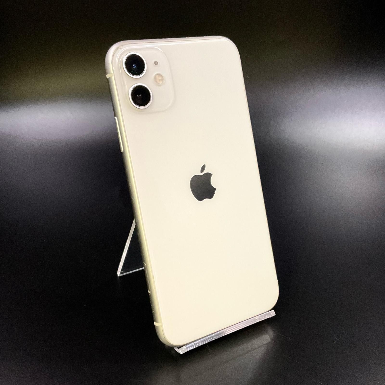 最速発送】 iPhone 11 128GB ホワイト au 白ロム【難有】 77%