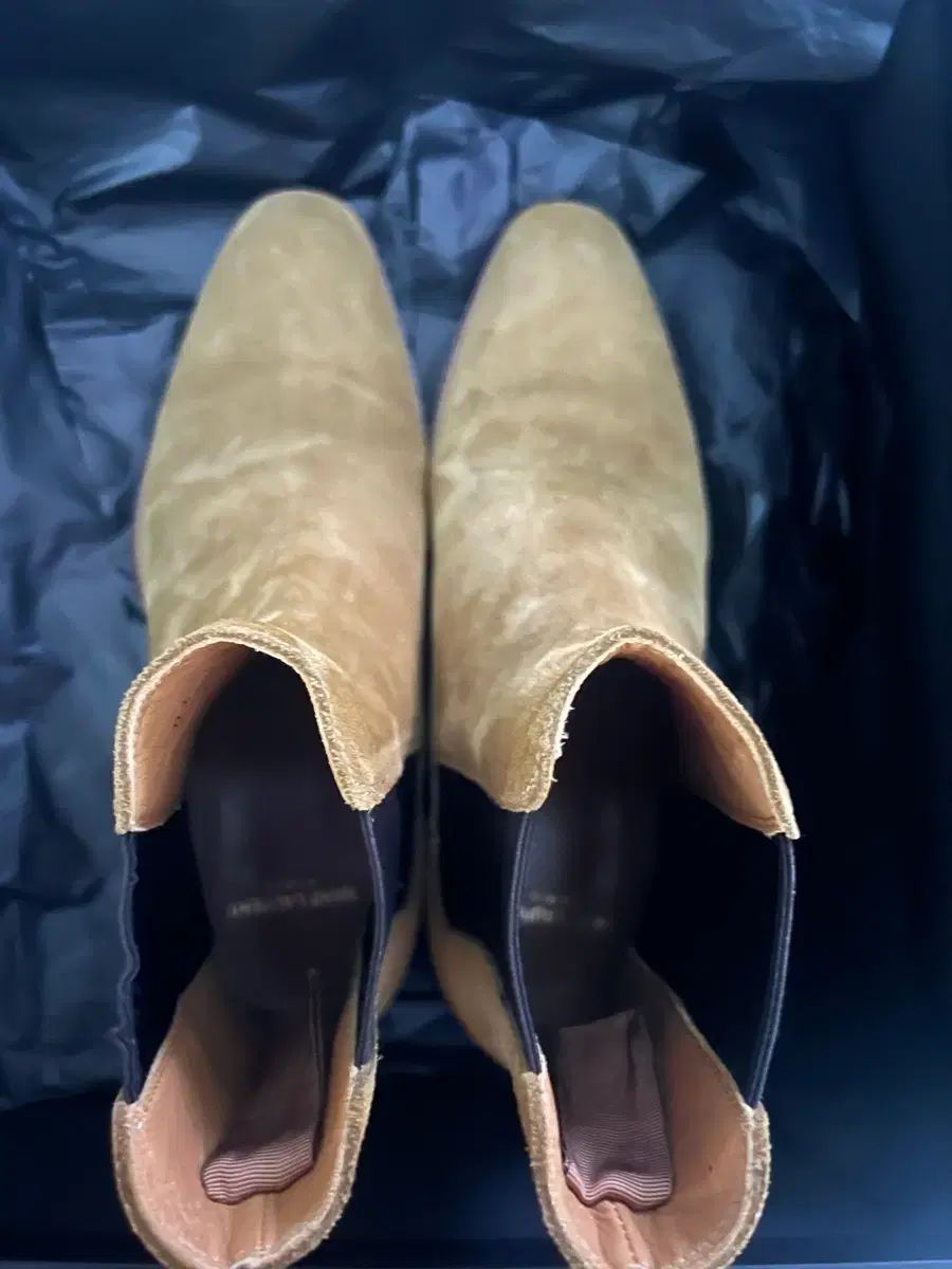 Saint Laurent サンローラン ワイアット 40 スウェード チェルシーブーツ