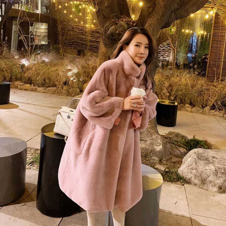 ファーコート フェイクファー ミンクカシミアコート フェイクファージャケット ブラック ピンク レディース 冬服 30代40代50代 ロング丈コート 毛皮コート モコモコ 暖かいアウター 韓国風 OL