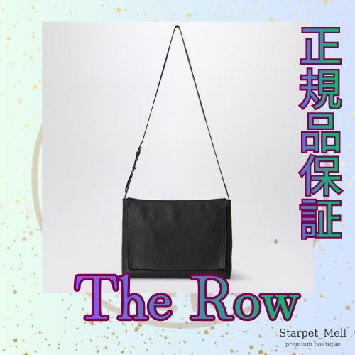 The Row ブラックレザーのNanメッセンジャーバッグ
