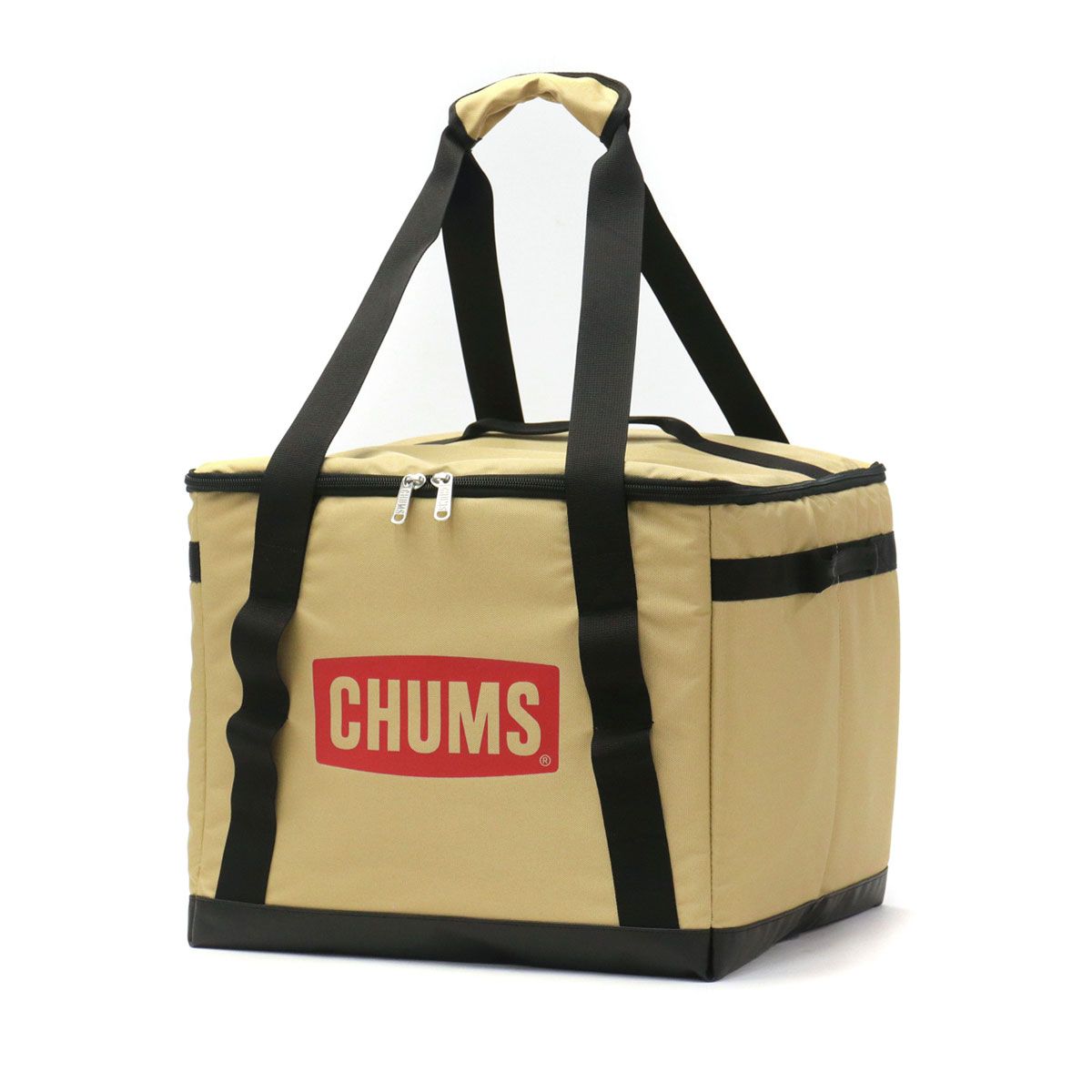 日本 チャムス コンテナバッグ CHUMS チャムスロゴフォーダブルボックスS キャンプ バッグ 折りたたみ 収納ボックス CH 60 3242 Beige B 001