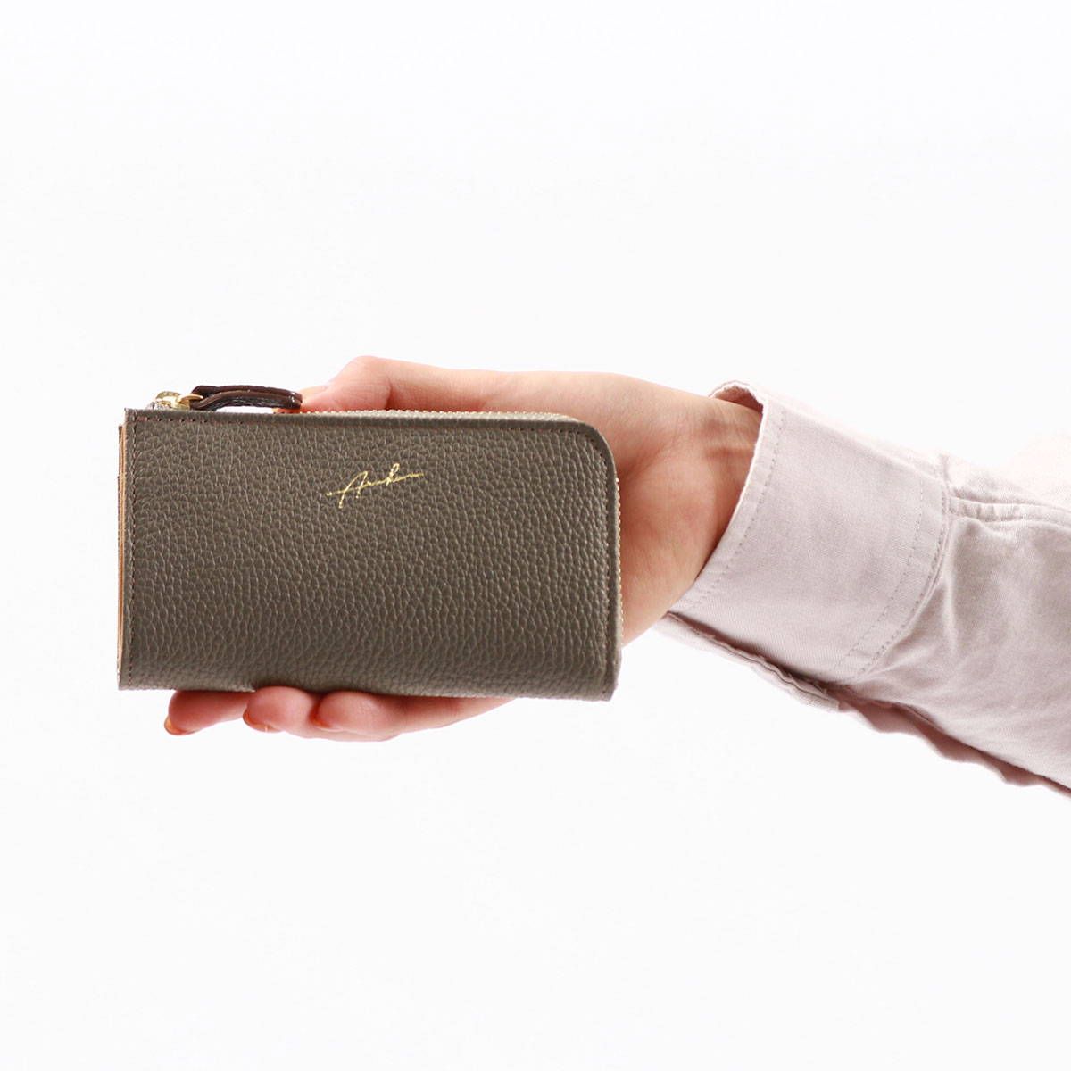 アルカン コインケース Arukan アンバー 財布 小銭入れ コンパクト ミニウォレット 本革 牛革 レザー 軽い レディース 0077-302 オーク