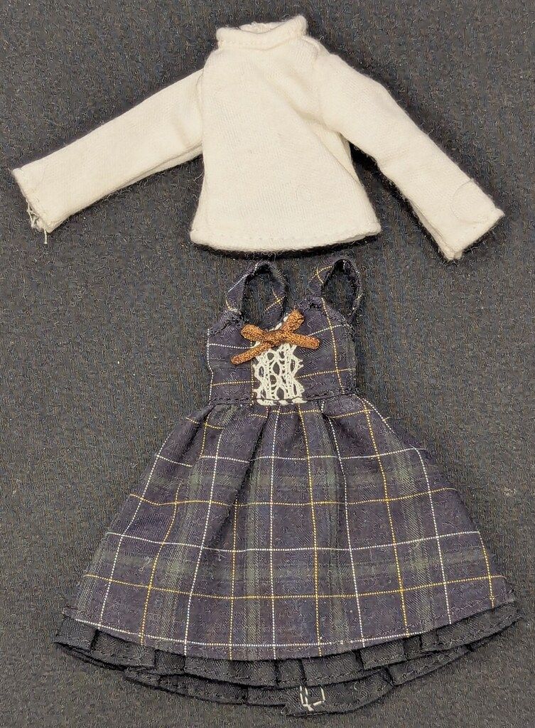 アゾン 1/12 ピコニーモ ガーリージャンパースカートset　グリーンチェック